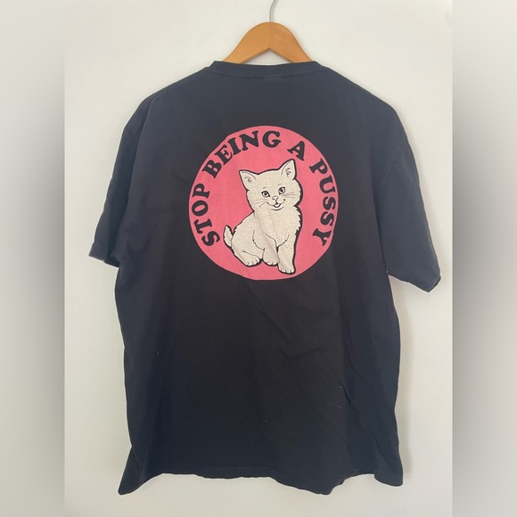Ripndip Mens T-Shirt Stop Being A P*ssy Tee Black Size XL Streetwear - Picture 5 of 9